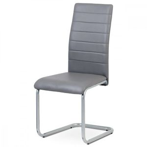 AUTRONIC DCL-102 GREY jedálenská stolička, koženka sivá, sivý lak vyobraziť