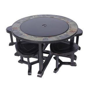 Gril a Ohnisko Strend Pro Grill, kovové, 4 stoličky, 3 v 1, 105x75 cm, uhlie, záhradné vyobraziť