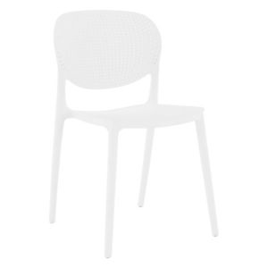 KONDELA Stohovateľná stolička, biela, FEDRA vyobraziť