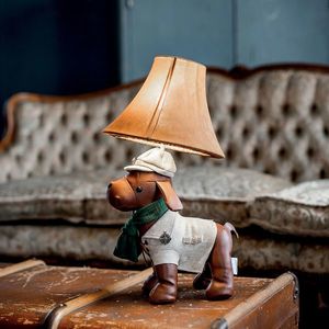 Kinder tafellamp jachthond bruin - Spike vyobraziť