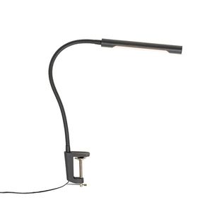 Upínacia stolová lampa čierna vrátane LED s dotykovým stmievačom - Lionard vyobraziť