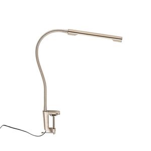 Upínacia stolová lampa oceľová vrátane LED s dotykovým stmievačom - Lionard vyobraziť