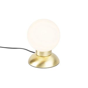 Dizajnová stolná lampa zlatá stmievateľná vrátane LED - Majestic vyobraziť