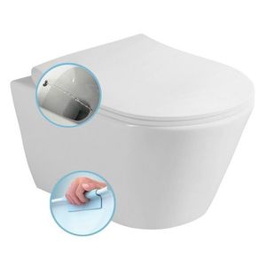SAPHO - AVVA CLEANWASH závesná WC misa s bidet. spŕškou, Rimless, 35, 5x53cm, biela 100312 vyobraziť