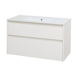 MEREO - Opto, kúpeľňová skrinka s keramickým umývadlom 101 cm, biela CN912 vyobraziť