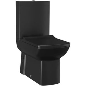 SAPHO - LARA WC kombi, spodný/zadný odpad, splachovací mechanizmus, čierna matná LR360 vyobraziť