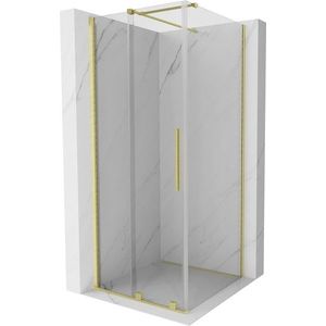 MEXEN/S - Velár sprchovací kút 90 x 90, transparent, zlatá kartáčovaná 871-090-090-01-55 vyobraziť