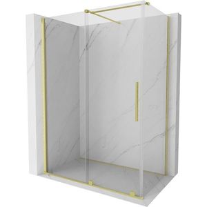MEXEN/S - Velár sprchovací kút 130 x 70, transparent, zlatá kartáčovaná 871-130-070-01-55 vyobraziť