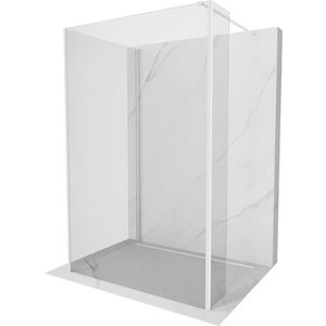 MEXEN/S - Kioto Sprchová zástena WALK-IN 90 x 70 x 30 cm, transparent, biela 800-090-070-221-20-00-030 vyobraziť
