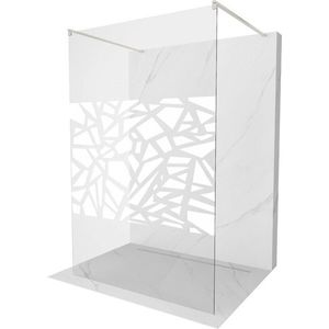 MEXEN/S - Kyoto samostatne stojaca sprchová zástena 100 x 200, biely vzor 8 mm, nikel kartáčovaná 800-100-002-97-85 vyobraziť