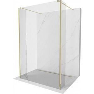 MEXEN/S - Kioto Sprchová zástena WALK-IN voľne stojaca 90 x 30 x 30 cm, transparent, zlatá 800-090-030-222-50-00-030 vyobraziť