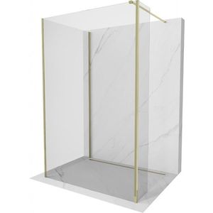 MEXEN/S - Kioto Sprchová zástena WALK-IN 105 x 100 x 30 cm, transparent, zlatá 800-105-100-221-50-00-030 vyobraziť