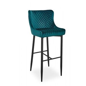 SIGNAL Colin B Velvet H-1 barová stolička zelená / čierna vyobraziť