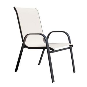 NABBI Arkadia záhradná stolička čierna / béžová vyobraziť