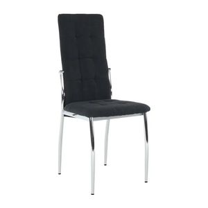 KONDELA Adora New jedálenská stolička čierna / chróm vyobraziť
