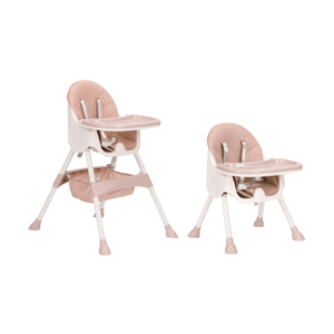 Detská jedálenská stolička 2v1, ružová/biela, LADIA vyobraziť
