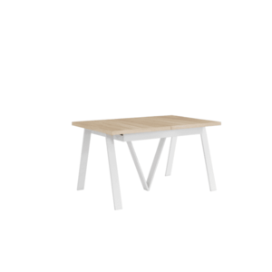 Jedálenský rozkladací stôl, 140-290x90 cm, dub sonoma/biela, AVENY vyobraziť