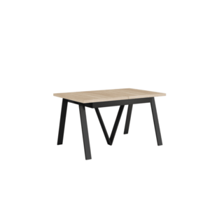 Jedálenský rozkladací stôl, 140-290x90 cm, dub sonoma/čierna, AVENY vyobraziť