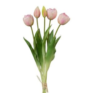Umelý zväzok tulipánov svetloružová, 38 cm vyobraziť