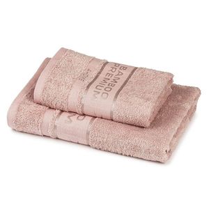 4Home Sada Bamboo Premium osuška a uterák ružová, 70 x 140 cm, 50 x 100 cm vyobraziť