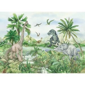 Detská fototapeta Colourful Dino 252 x 182 cm, 4 diely vyobraziť