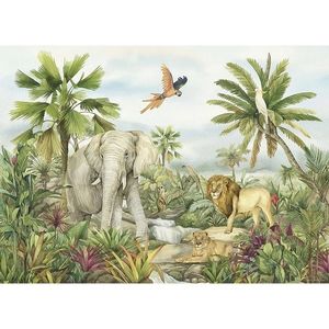 Detská fototapeta Colourful Jungle 252 x 182 cm, 4 diely vyobraziť