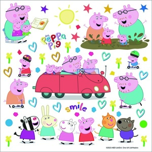 Samolepiaca dekorácia Peppa Pig Car, 30 x 30 cm vyobraziť