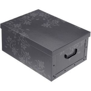 Úložný box s vekom Ornament 51 x 37 x 24 cm, sivá vyobraziť