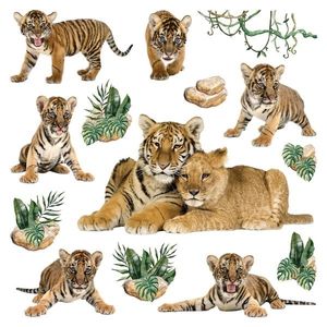 Samolepiaca dekorácia Tigers, 30 x 30 cm vyobraziť