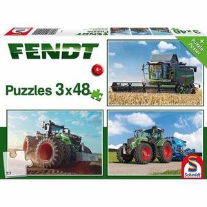 Schmidt Traktory Fendt 3 x 48 dielov puzzle vyobraziť