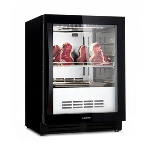 Klarstein Steakhouse Pro 98 Onyx, chladnička na zrenie mäsa, 1 zóna, 98 l, 1-25°C, dotykový displej, panoramatické okno vyobraziť