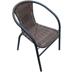 Záhradná ratanová stolička hnedá vyobraziť