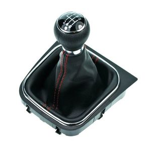 Radiaca páka s manžetou VW Golf VI 2008 - 2013 Black 6-stupňová prevodovka červené prešitie vyobraziť