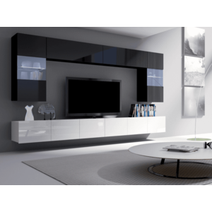 ArtGiB TV stolík 150 CALABRINI C-12 Farba: čierna / čierny lesk vyobraziť