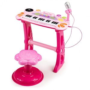 Detský keyboard s mikrofónom Laura ružová vyobraziť