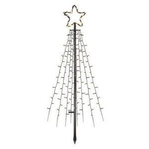 Kovový LED vianočný strom Ziza s časovačom 180 cm teplá biela vyobraziť