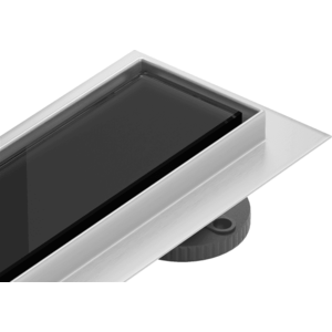 Odtokový žľab MEXEN FLAT 50 cm - čierne sklo vyobraziť
