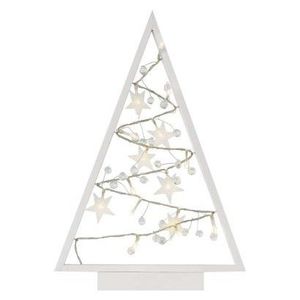 Svietiaci LED stromček s ozdobami a časovačom Ornam 40 cm teplá biela vyobraziť