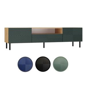TV stolek KAMA 160 cm dub artisan/zelená vyobraziť
