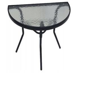 Zahradní půlkruhový stůl Lipari černý vyobraziť