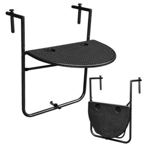 Závěsný balkonový stolek BJURKO černý vyobraziť