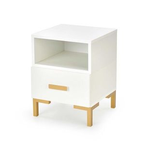 Nočný stolík SILVIA 40 cm biely/zlatý vyobraziť