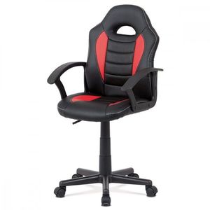 AUTRONIC KA-V107 RED kancelárska stolička, červená-čierna ekokoža, výšk. nast., kríž plast čierny vyobraziť