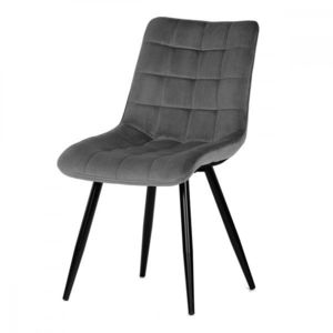 AUTRONIC CT-384 GREY4 Jídelní židle, potah v šedém sametu, kovové podnoží v černé práškové barvě vyobraziť