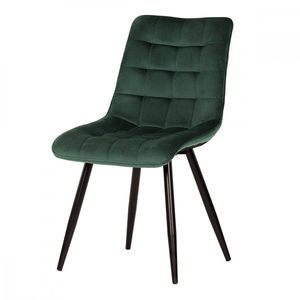 AUTRONIC CT-384 GRN4 Jídelní židle, potah v zeleném sametu, kovové podnoží v černé práškové barvě vyobraziť