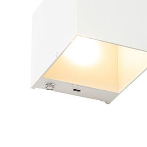 Nástenná lampa biela vrátane LED a dobíjacieho dotykového stmievača - Joris vyobraziť