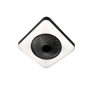 Stropný ventilátor štvorcový čierny vrátane LED stmievateľný - Climo vyobraziť