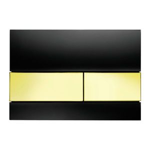 TECEsquare - Ovládacie tlačidlo pre WC, čierne sklo/zlatá 9240808 vyobraziť