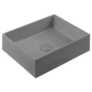 SAPHO - FORMIGO betónové umývadlo na dosku, 47, 5x36, 5cm, šedá FG117 vyobraziť