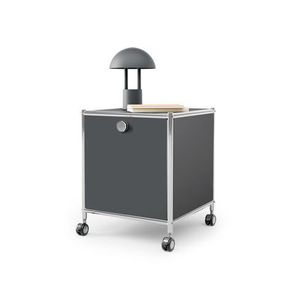 Príručný kovový stolík so zásuvkou »CN3«, sivý vyobraziť